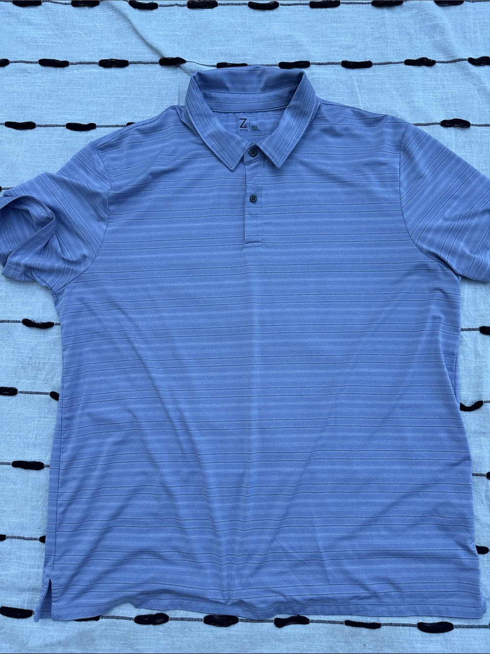 Zella Men's  Striped Short-Sleeve Polo size large